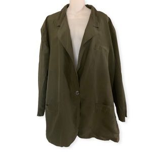 Forenza 100%Silk Green Blazer Size M